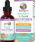 Maryruth Organics Multivitamin & Multimineral for Infants | USDA Organic | Sugar | Liquid Vitamins for Babies 6-12 Months | Immune Support & Overall Wellness | Vegan | Non-GMO | 2 Fl Oz