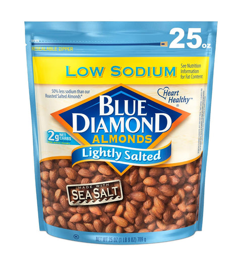Blue Diamond Almonds, Smokehouse Flavored Snack Nuts, Plant-Based Protein and Fiber Snacks, Gluten Free Iconic Flavor Salty Nuts, Great for Events, Holidays, Parties, 25 Oz Resealable Bag (Pack of 1)