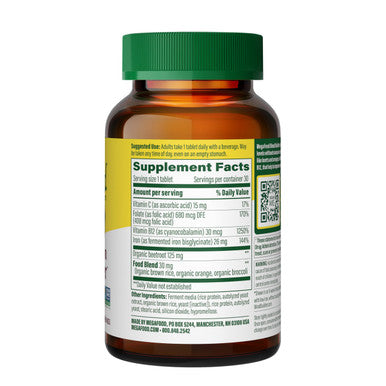 MegaFood Blood Builder - Iron Supplement Clinically Shown To Increase Iron Levels Without - Iron Supplement For Women With Vitamin C Vitamin B12 And Folic Acid - Vegan - 30 Tabs