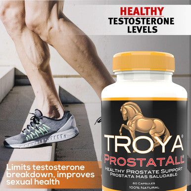 Prostatall Troya Prostate Health Supplement - Advanced Formula Saw Palmetto With Zinc, Stinging Nettle & Pumpkin Seed Extract - Prostate Health For Men - Effective Natural Dht Blocker Supplement