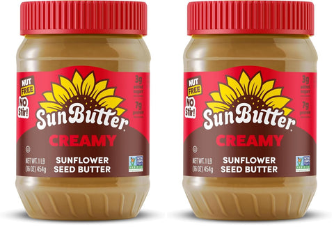 SunButter Creamy Sunflower Seed Butter 16 oz NutFree Spread with 7g PlantBased Protein Roasted Rich & Savory Flavor Smooth Texture Vegan Kosher & NonGMO