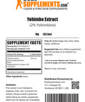 BulkSupplements Yohimbe Extract Powder - Herbal Supplement for Energy Support - Sourced from Yohimbe Bark - - 250mg , 4000 Servings (1 Kilogram - 2.2 lbs)