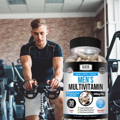 Kaya Naturals Multivitamin for Men Mens Prostate Multivitamin Multi Mineral Daily Supplement Pills for Men Supports Healthy Prostate Vitaminas para Hombres 60 Veggie Capsules