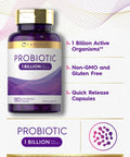 Carlyle Probiotic For Women & Men'S Digestive Health | 1 Billion Cfu | 180 Quick Release Capsules | 1 Lactobacillus Pill A Day