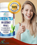 YUMMYVITE Green Tea Extract 98% - 3X Strength, 75% Polyphenol Catechins, 45% Egcg, Super Antioxidant - 60 Capsules