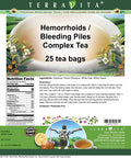 Terravita Hemorrhoids/Bleeding Piles Complex Tea - Horse Chestnut, Cayenne, Witch Hazel And More (25 Tea Bags, Zin: 517078)