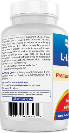 Best Naturals L-Leucine Pure Powder 8 OZ