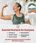 Barlean's Organic Digestive Seed Blend Fiber Supplement With Whole Chia Ground Flax And Pumpkin Seeds Quinoa And Coconut Rich In Omega 3 & Dietary Fiber 12 Oz