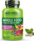NATURELO Whole Food Multivitamin with Extra Hair, Skin and Nails Support Ãƒâ€šÃ¢â‚¬â€œ Beauty Blend with Hyaluronic Acid & Grape Seed - High Potency Biotin , Vitamin C , and Glutathione - 60 Vegan Capsules