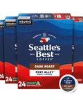 SeattleÃƒÂ¢Ã¢â€šÂ¬Ã¢â€žÂ¢s Best Coffee, Dark Roast K-Cup Coffee Pods, Post Alley, 100% Arabica, 4 Boxes (96 Pods Total)