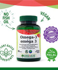 Greeniche Natural Omega-3 Supplement 30 Capsules Source of Omega-3 Fatty Acids DHA/EPA Plant Based Formula One Capsule a day 100% vegetarian Gluten NON-GMO Halal & Kosher