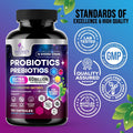 Nature'S Nutrition Daily Probiotics and Acidophilus Prebiotics Supplement 60 Billion CFU Capsule for Women & Men - 10 Diverse Strains - For Bloating Gas & Digestive Gut & Immune Health Support - Vegan - 120 Capsules