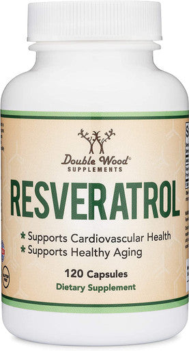 Resveratrol 500mg Per Serving 120 Capsules Natural Resveratrol Polygonum Root Extract Providing 50 TransResveratrol Healthy Aging Support by Double Wood Supplements
