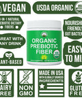 Organic Prebiotic Fiber 3 In 1 Vegan Powder For Gut Health Supplement