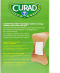 Curad Flex-Fabric Adhesive Fingertip Bandages Skin-Friendly Adhesive 2 x 1.75 Inches Breathable Fabric 100 Bandages Per Box