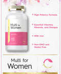 Carlyle Multivitamin For Women With Iron | 200 Softgel Capsules | Nutritional Support Supplement | Non-Gmo, Gluten Free