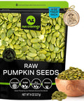 NUT CRAVINGS - Roasted & Unsalted Pumpkin Seeds, Pepitas, No Shell (16oz - 1 LB) Packed Fresh in Resealable Bag - Nut Snack - Food Assortments