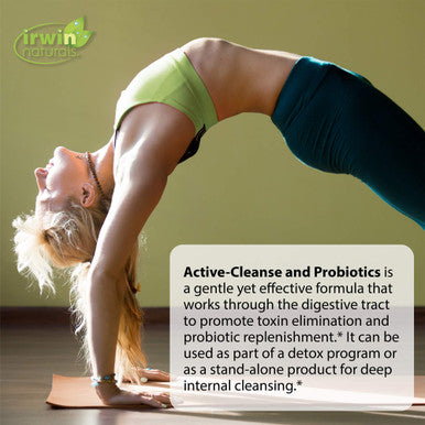 Irwin Naturals Aloe And Triphala Active-Cleanse And Probiotics By 2-Part Colon Care Formula Detox 60 Liquid Soft-Gels