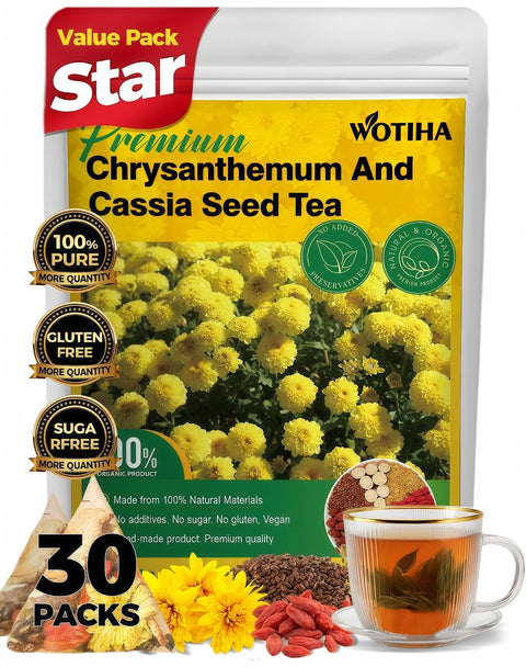 WOTIHA 50 Count Premium White Mulberry Leaf Tea Bags - 100% Natural & Pure, Improves Digestion, Supports Wellness, Slightly Sweet & Refreshing,Non-GMO Caffeine-Free, Additive-Free, Sugar-Free, Vegan