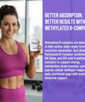 Methylated BComplex Vitamins Complete Bioactive Methyl BVitamins B12 B6 B9 5MTHF for Energy Heart Brain and Methylation Women Men Bio Active Nutrients MTHFR Multivitamins Support