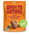 Back to Nature Premium Nut Mix Cashew Almond & Pistachio Blend Dry Roasted with Sea Salt NonGMO High Protein Snacks 9 Ounce
