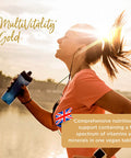 Healthspan Multivitamin Gold (180 Tablets) A-Z Formulation Wellbeing and Immune Support Algal Source Vitamin D3 Vitamins A, B, C, D, E and K Calcium Iron Magnesium Selenium and Zinc Vegan