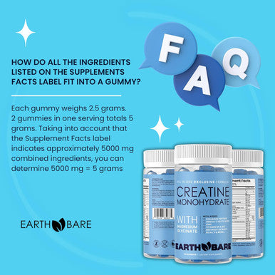 Creatine Monohydrate And Magnesium Gummies For Adults Beta Alanine, Collagen Peptides, L-Arginine, B Vitamins 60 Gummies