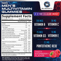 Men Multi Vitamin Gummy - Multi-Vitamin For Men Daily Nutritional Support With Vitamins A, C, D, E, B12, Zinc, Folate, Biotin & More - Focus, Energy, Memory & Immune Health Support - 60 Gummies