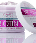 Advanced Clinicals Biotin Anti-Breakage Hair Repair Mask. Strengthen Broken, Color-Treated Hair with Repairing Deep Conditioner Manuka Honey & Caffeine. Hydrating Mask Restores Weak Hair (12 Oz)