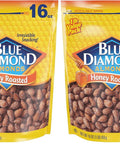 Blue Diamond Almonds Honey Roasted Snack Almonds, Party Salty Snack, Plant-Based Protein and Fiber, After School Snacks, Events, Holidays and Lunch, 16Oz, 1 Pound (Pack of 1)
