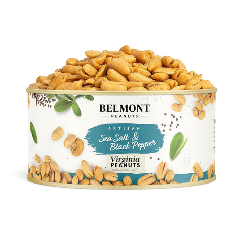 Belmont Peanuts Gourmet Sea-Salted Virginia Peanuts, 20 oz (1 Pack) ÃƒÂ¢Ã¢â€šÂ¬Ã¢â‚¬Å“ Only 3 Simple Ingredients, No Preservatives, 7g Protein ÃƒÂ¢Ã¢â€šÂ¬Ã¢â‚¬Å“ A Premium, Salty, Crunchy, Hand Seasoned Snack