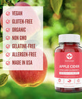 Nutriumph Apple Cider Vinegar Gummies With The Mother Vegan Weight Loss, Detox, Immune Support, Skin, Hair And Nails Men & Women With Vitamin B12 & Folate 60 Acv Gummy Vitamins