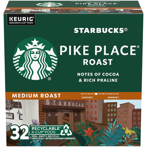 Starbucks K-Cup Coffee Pods, Medium Roast Hot or Iced Coffee, Pike Place Roast, 60 Keurig Pods ÃƒÂ¢Ã¢â€šÂ¬Ã¢â‚¬Â¹