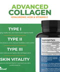 ForestLeaf Multi Collagen Pills - Collagen Men & Collagen Women - Hydrolyzed Collagen Supplements with Vitamin C & Hyaluronic Acid - Collagen Capsules for Hair, Skin & Nails (240 Peptide Capsules)