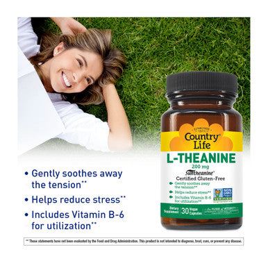 Country Life L-Theanine 200 Mg 30 Vcaps