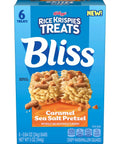 Rice Krispies Treats Bliss Crispy Marshmallow Squares Snack Bars Caramel Sea Salt Pretzel (6 Boxes 36 Bars)