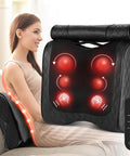 Back Massager With Heat, Percussion & Shiatsu 2-In-1 Massager For Lower Back Pain Relief, 3D Deep Tissue Kneading Massage Pillow For Back, Waist, Leg, Foot Relax, Gifts For Dad R9 V11