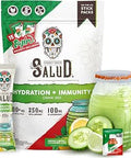 Salud x TajÃƒÆ’Ã†â€™Ãƒâ€ Ã¢â‚¬â„¢ÃƒÆ’Ã¢â‚¬Å¡Ãƒâ€šÃ‚Â­n 2-in-1 Hydration + Immunity Drink Mix, Cucumber Lime | Electrolytes Powder, Agua Fresca, Elderberry, Dairy & Soy Free, Non-GMO, Gluten Free, Vegan, 1g Sugar (15 Servings)