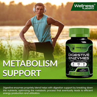 Digestive Enzymes With Probiotics And Prebiotics - 450Mg - 5 Billion Cfus - Pure Super Enzymes For Digestion Capsules - Digestive Enzymes For Women & Men Support Digestive & Gut Health - 120 Count