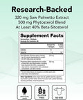 Theralogix Prostate SR Saw Palmetto & Beta-Sitosterol Supplement - Supports Healthy Urinary Tract Function in Men - 90-Day Supply - NSF - 180 Softgels