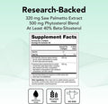 Theralogix Prostate SR Saw Palmetto & Beta-Sitosterol Supplement - Supports Healthy Urinary Tract Function in Men - 90-Day Supply - NSF - 180 Softgels