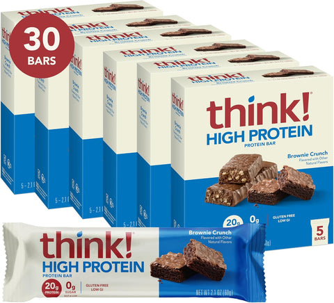 think! Protein Bars, High Protein Snacks, Gluten Free, Kosher Friendly,Variety Pack, Nutrition Bars, 2.1 Oz per Bar, 12 Count (Packaging May Vary)