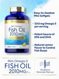 Carlyle Mini Fish Oil Softgels | 2010mg | 200 Omega-3 Pearls | Non-GMO & Gluten Free Supplement