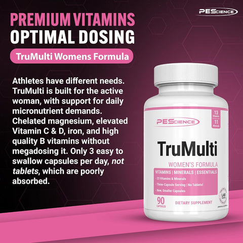 Pescience Trumulti Multivitamin For Men Daily Formula With Premium Vitamin C D Zinc Chromium Picolinate Supplement For Immune Support Chelated Minerals 90 Easy To Swallow Capsules