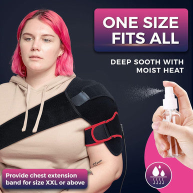 Creatrill Shoulder Heating Pads, Low Voltage Fast Heating Shoulder Brace For Pain Relief, Heated Shoulder Wrap For Rotator Cuff, Frozen Shoulder, Shoulder Dislocation
