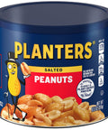 PLANTERS Peanuts, Lightly Salted Peanuts, Dry Roasted, Snacks for Adults, (6 ct Pack, 2.2 lb Containers)