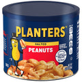 PLANTERS Peanuts, Lightly Salted Peanuts, Dry Roasted, Snacks for Adults, (6 ct Pack, 2.2 lb Containers)