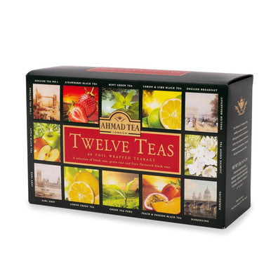 Ahmad Tea Variety Box 60 Foil Enveloped Teabags Twelve Teas 1 Count