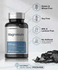 Magnesium 500mg | 180 Caplets | As Magnesium Oxide | Vegetarian, Non-GMO, and Gluten Free Supplement | by Horbaach