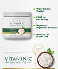 Carlyle Ascorbic Acid Powder | Vitamin C | 8 Ounces | Water Soluble Crystals | Vegan, Vegetarian, Non-Gmo And Gluten Free Supplem